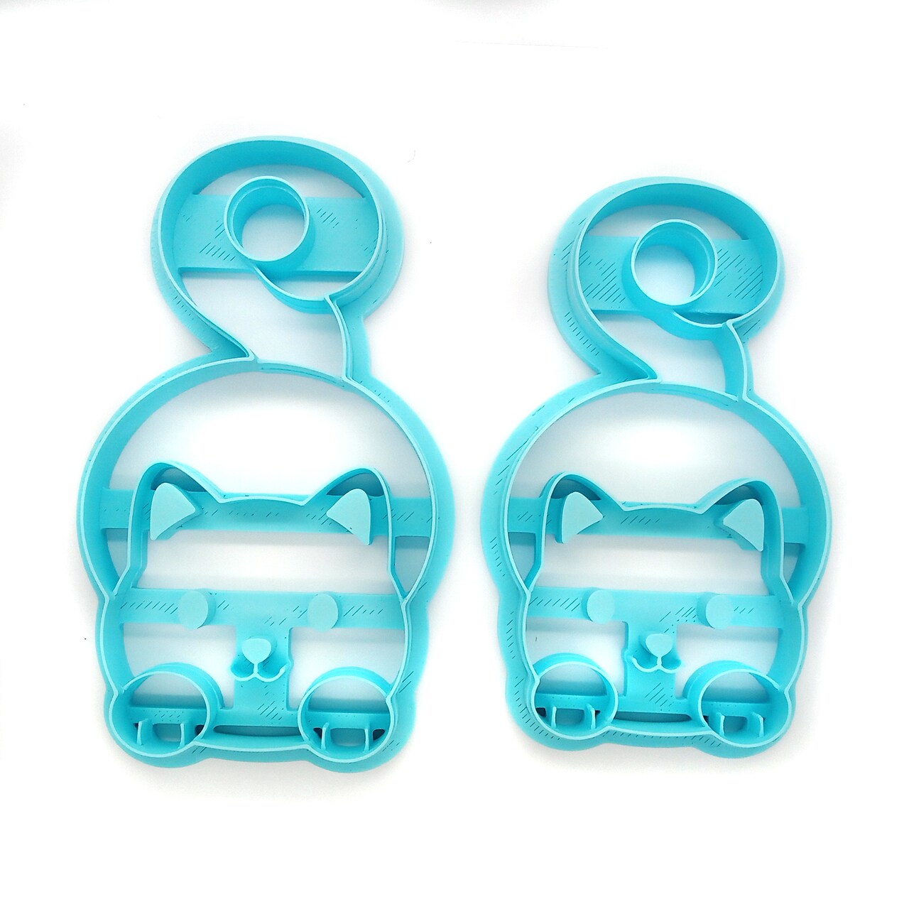 Cat Topper Clay Cutters for 30 oz and 40 oz Tumblers, 2 pc, Adorabilities